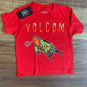 Volcom NWT Red turtle tee 2T